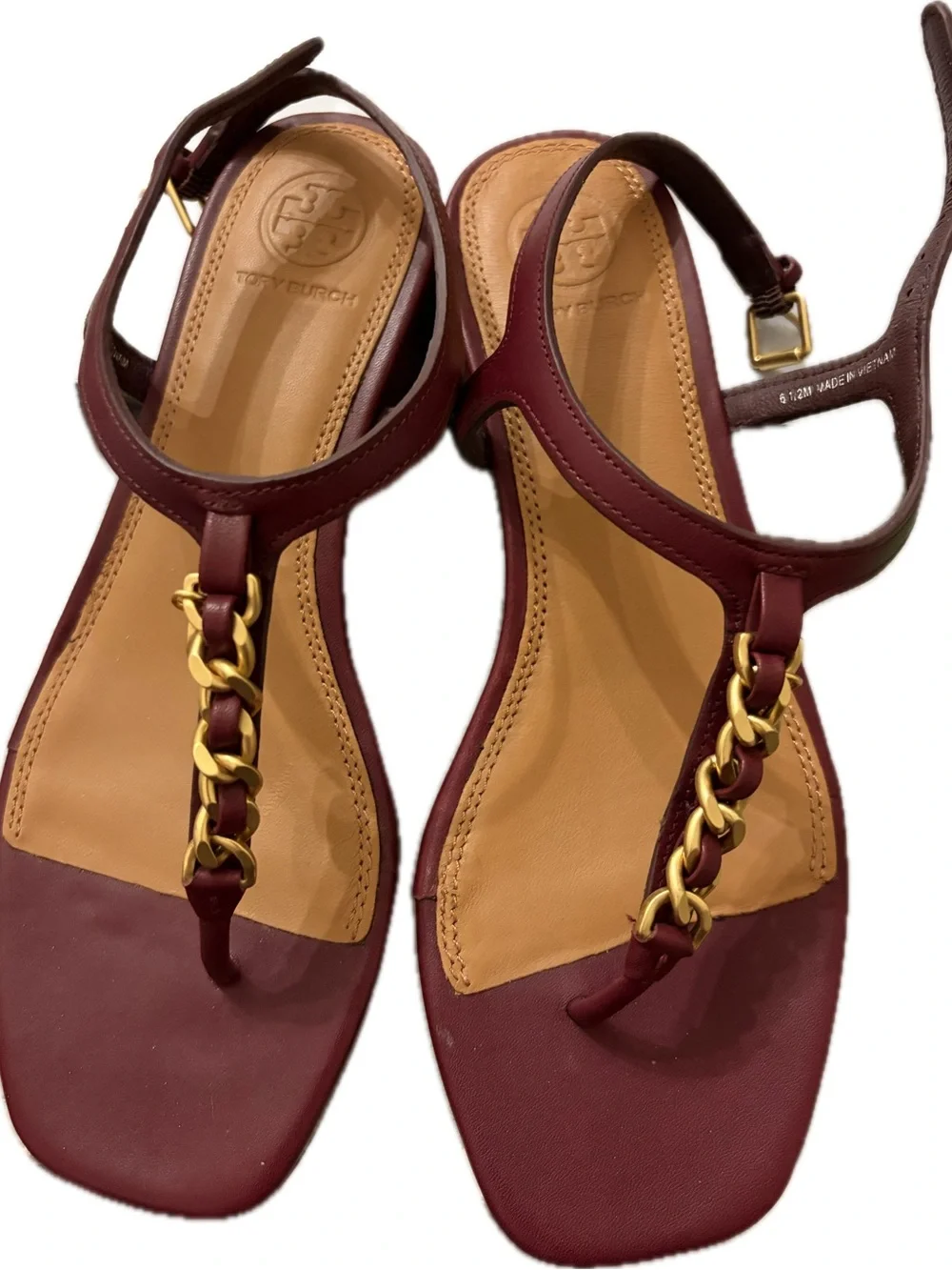 Tory Burch Claret Benton Thong Sandal